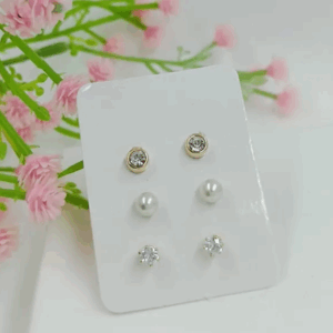 BRINCO TRIO ZIRCÔNIA E PÉROLA